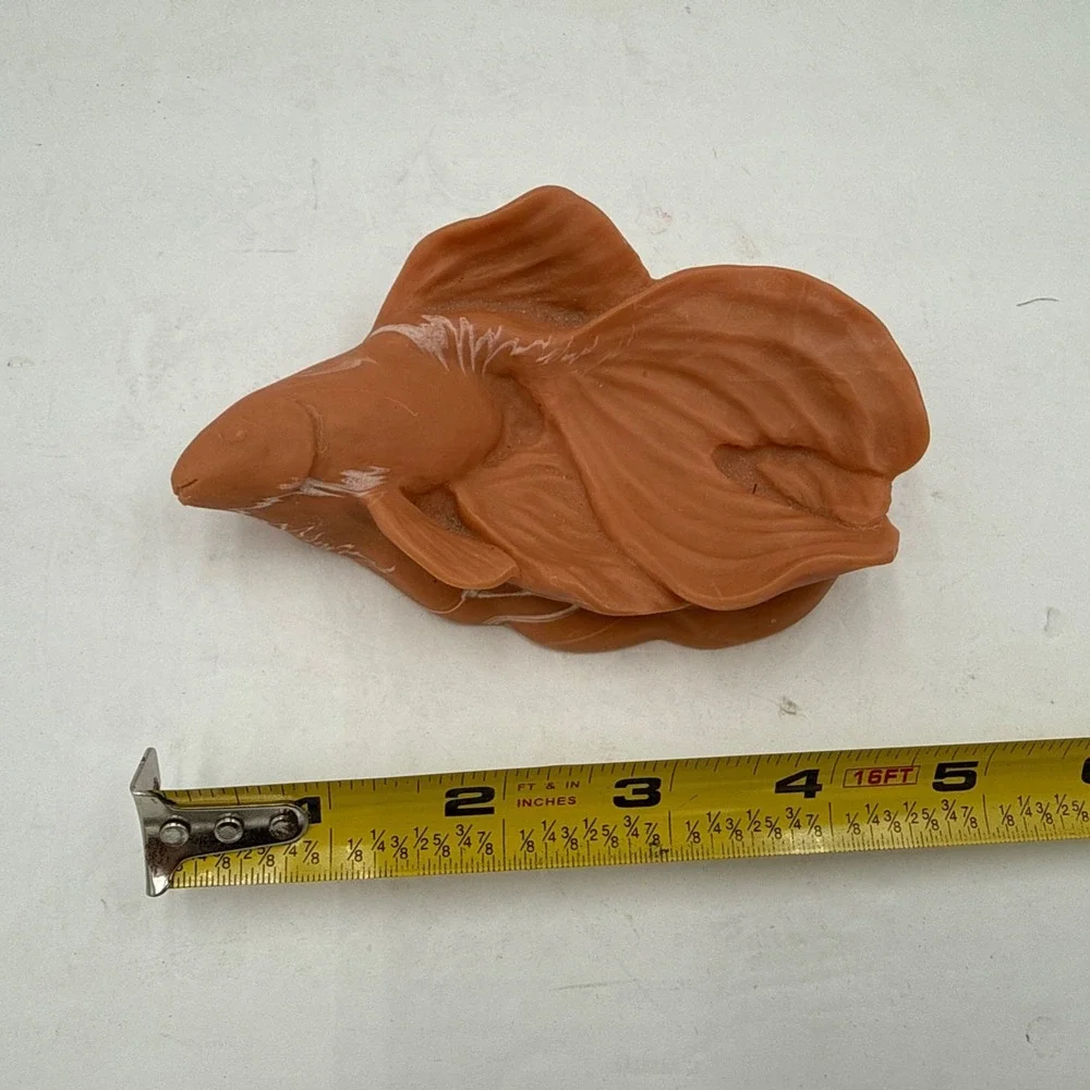 Vintage‎ Terracotta Orange Fish Small Trinket Dish Bowl Ring Holder